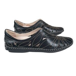 PIKOLINOS Jerez Slip-on Leather Moccasins in black